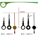 DEEWISH Replacement Black Metal Clock Hands for Quartz Clock Movements,Metall Hände und Armaturen DIY,Stundenzeiger 21 mm, Minutenzeiger 30 mm, Sekundenzeiger 30 mm (1 pcs, Schwarz)