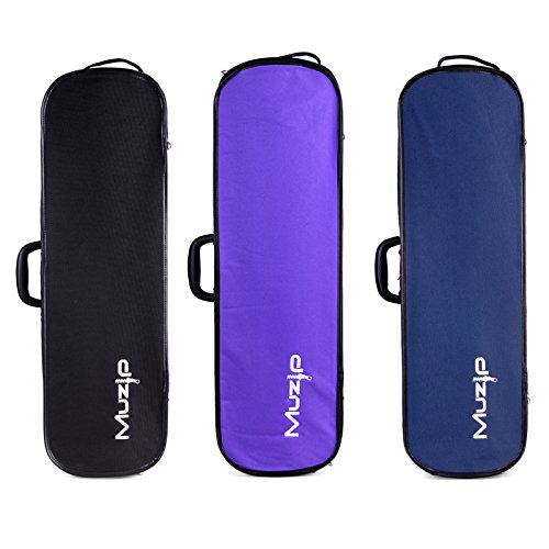 Muzip carcasa rígida - Funda para violín tamaño completo 4/4 de alta calidad. 3 opciones de color, morado