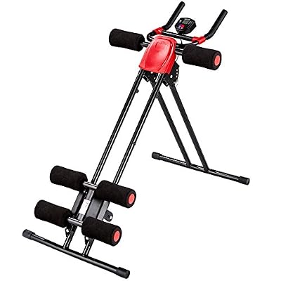 TecTake Appareil à abdominaux entraînement de musculation | avec ordinateur d'entraînement | pliable