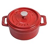 0.25 quart Staub 1101006 - Minicocotte redonda, color rojo cereza, tamaño 10 cm