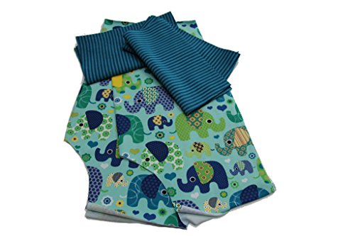 DIY Nähset Mitwachshose Pumphose 80/86 Elefant petrol