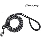 [Gesponsert]Premium Hundeleine | 1,80m Länge in schwarz | Trainingsleine - Führleine - Laufleine aus Nylon | Besonders strapazierfähig und langlebig | Höchste Markenqualität von Luckydogz