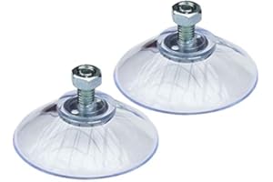 DanDiBo - 2 Ventose con Filettatura Ø 40 mm M5 x 10 mm + Dado Extra Forte con Ventosa