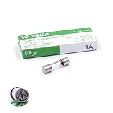 fusible verre 5x20 2a Corriente de 1 A. Eska - Lote de 10 fusibles temporizados (T), cristal, 250 VAC, 5 x 20 mm