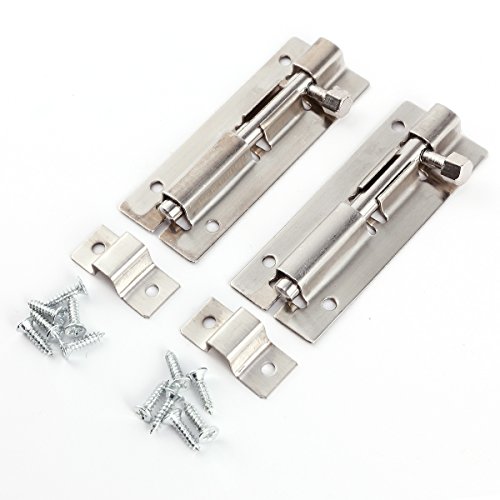 Preisvergleich Produktbild Edelstahl-Schieberiegel für Türen, 7,6 cm, 2 Stück