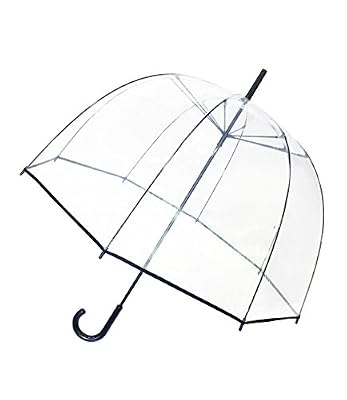 SMATI Parapluie - Anti-Vent - 8 baleines en vrais fibres - manuel transparent - long cloche - EXTREME SOLIDE