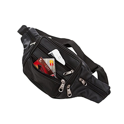 Gürteltasche Doggy Bag Sporttasche Bauchtasche Hüfttasche schwarz echtes Leder - 6