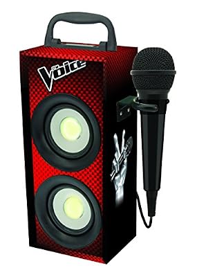 LEXIBOOK Mini Tour Bluetooth karaoké, The Voice, BTP155TVZ, Noir/Rouge