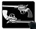 Produktbild Gaming Mouse Pad Benutzerdefinierte Colt Revolver Pistole Waffe Mouse Pad mit genähtem Rand