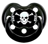 Rock Star Baby Schnuller Pirat Skull + Schnullerkette Pirat Totenkopf Gr. 2 - 3