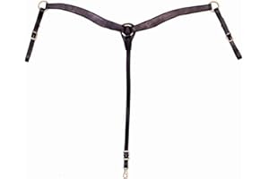 Tattini Collier de Chasse pour Cheval Bricole en Cuir Lisse Western