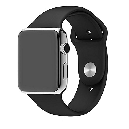 Preisvergleich Produktbild kokome Weiche Silikon Sport Stil Ersatz Apple Watch Band Wrist Band (38, schwarz)