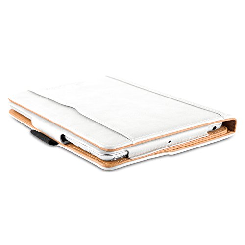 iPad Mini Hülle – JAMMYLIZARD Ledertasche Smart Cover mit Standfunktion für iPad Mini 4. 3. 2. & 1. Generation, WEIß & HONIG - 8