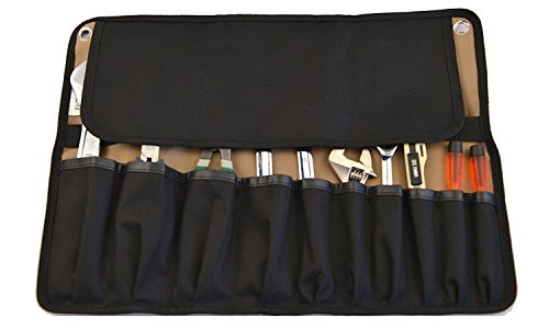 FASITE Rolltasche mit 10 Fächern Taschen Werkzeugtasche Werkzeugrolltasche Werkzeugrolle unbestückt für Wartungstechniker Tragetaschen - 6