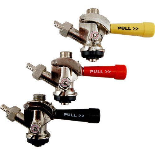 US Sankey Keg Coupler - D System - Lever Handle: Black Lever Handle by KegWorks