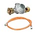 Produktbild ECD Germany Druckregler 4 bar Gas Regler Druckminderer Gasdruckregler Gasgrill Druckluft + 100 cm Gasschlauch Schlauch