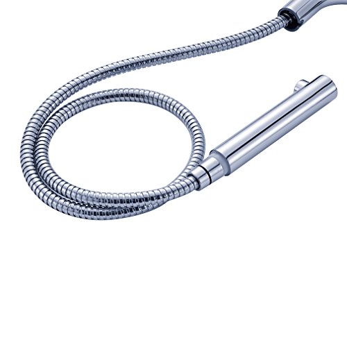 Auralum® 2 Jahre Garantie Herausziehbar Mischbatterie Spültisch Armatur Brause Einhandhebelmischer Quadratisch mit Keramik Kartusche - 5