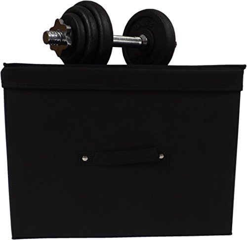 Neusu Extrastarke Große Faltbare Aufbewahrungsbox – 42cm x 31cm x 31cm (40 Liter Fassungsvermögen) – Perfekt Für Jeden Raum (Kinderzimmer, Schlafzimmer, Wohnzimmer), Um Darin Spielzeug, Bettwäsche, Kleidung, Bücher, Dvds Und Mehr Aufzubewahren - 3