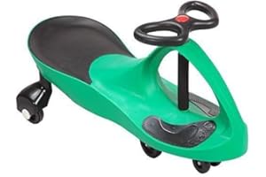 Rexco Swing Car Ride On Swivel Scooter Childrens Toy Kids Wiggle Gyro Twist And Go Xmas (Green)