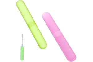 CCLKHY 2 Pcs Toothbrush Case, Toothbrush Travel Case Cover, Portable Toothbrush Storage Case, Sutiable for Home Travel Outdoor Camping Hiking Business Trip