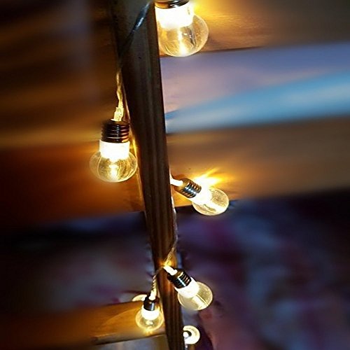 SOLMORE LED Lichterkette warmweiß Batteriebetrieben Birne Gluehbirne Globe String Licht Sternenlicht für Innen- und Außen Deko,Garten, Haushalt, Hochzeit, Party ,Weihnachten,Weihnachtsbeleuchtung - 6