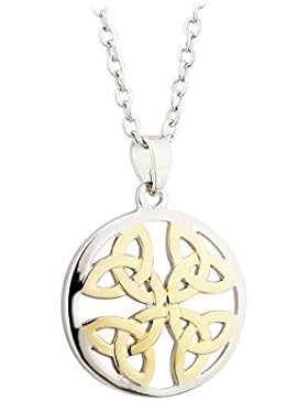 Keltischer Anhänger Trinity Knot zweifarbig rund aus der Tara Kollektion