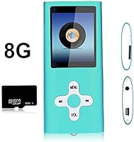 Btopllc 8 Go Micro SD Card Mp3 mp4 lecteur mp3 lecteur mp4 1.7 "Cable &scaron;&Scaron;cran Music Video Media Player Enregistrement vocal Portable Media Player, vue de l'image, jeux, &scaron;&Scaron;couteurs et USB