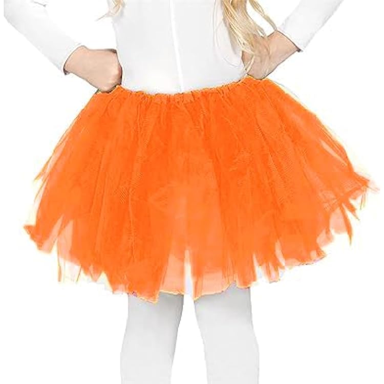 Gonna Tutu A Strati Donna Per Feste - Elastico In Vita, 3 Strati Di Tulle, Lunghezza 40 Cm (Rosso)
