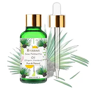 B-URBAN Saw Palmetto Oil (Serenoa Repens) Pure And Natural Cold-Pressed Oil | Manages Pores, Moisturize And Nourish Skin, Prevent Hair Loss| Used In Cream, Lotion, Shampoo, Serum (30ml)