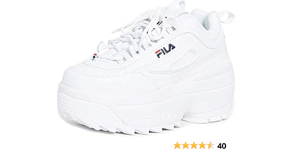 Fila, Disruptor II Wedge, Scarpe da ginnastica da donna, Bianco (bianco/blu  marino/rosso), 40 EU : Amazon.it: Scarpe e borse