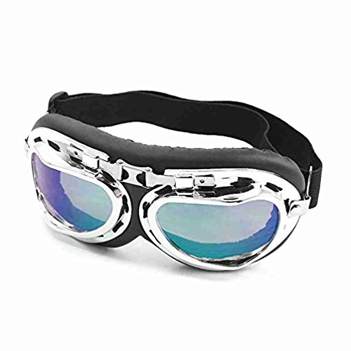 Miki&Co Motorbike Black Frame Colored Lens Glasses Mirror Sunglasses for Men