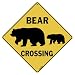 Produktbild Crossings Bär Silhouette 30,5 x 30,5 cm PVC Schild