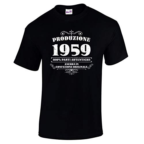 Bang Tidy Clothing T-Shirt da Uomo da 60esimo Compleanno Produzione 1959 - Maglietta Idea Regalo per i 60 Anni