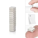 [12 Stück] Neodym Magnete , MENGGOOD Ultrastarke Haftung N52 Magnetstreifen für Glas-Magnetboards Magnettafeln Kühlschränke [10x10x4 mm] Kühlschrankmagnet Pinnwandmagnet Dauermagnet für Whiteboard Pinnwand