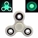 Produktbild Fidget Spinner Tri Fidget glühend in dunkler Hand Spinner Keramik Ball EDC Schreibtisch Fokus Spielzeug für Kinder / Erwachsene (weiß)