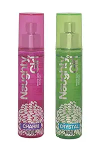 Naughty Girl CHARM & CRYSTAL Perfume Spray for Women- (Set of 2) (60ml each)