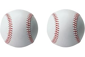 GENERIC Sleek Style® 2 Pack Soft Leather Baseball Practice Balls - PU Rubber Softball T Ball for Training - Outdoor Sports for Youth and Adult