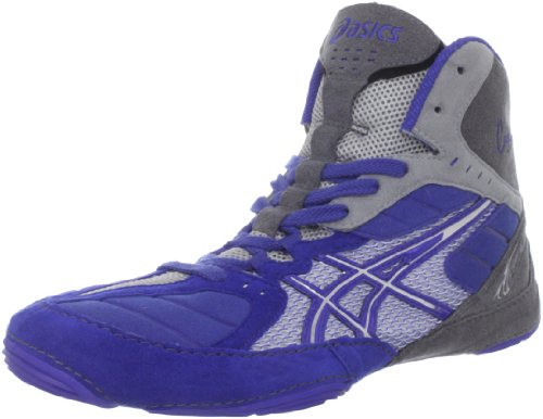 Asics Men's Cael V5.0 Wrestling Shoes Blue/Silver/Titanium 7.5 M US