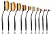 Neverland 10 Pcs Tooth Brush Shape Oval Makeup Brushes Foundation Contour Powder Eyebrow Blush Eyeshadow Brush Set