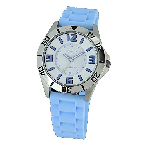 Time Force Reloj Analógico para Mujer de Cuarzo con Correa en Caucho TF4112B03