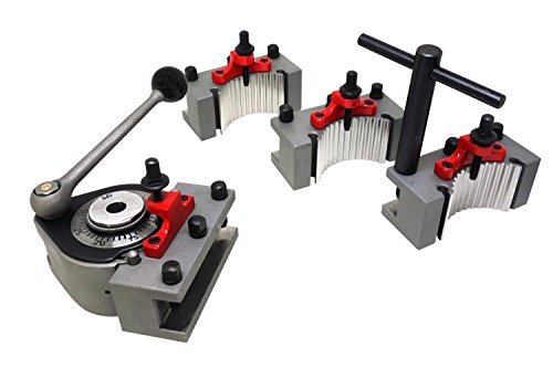 PAULIMOT Schnellwechsel-Stahlhalter-Set für Drehbank, System „Multifix“, Größe A - 2