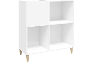vidaXL Armadio a dischi Bianco 84,5x89 cm Legno di ingegneria