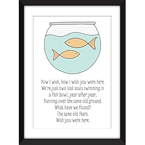 Pink Floyd Wish You Were Here Lyrics Ungerahmter Druck