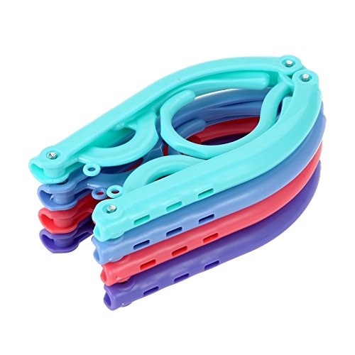 12 zusammenklappbare faltbare Kleiderbügel für Reise, Outdoor, Camping