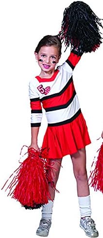 Halloweenia – Cheerleader Fancy Dress Costume for Kids, Multicolor, 158, Ages 6 – 13 Years