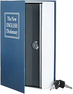 AmazonBasics Book Safe- Key Lock- Blue