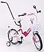 Produktbild Bubble Bike Kinderfahrrad 14 Zoll pink/weiß mit Rücktrittbremse