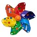 Produktbild CIM Fahrrad-Windmühle - Moulin Velo 12cm - Rainbow Dots - Windrad Ø12cm - Windspiel für alle Fahrräder, Roller, Dreiräder, Laufräder, Kinderwagen und Buggys