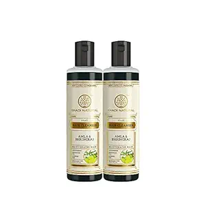 Khadi Natural (TM) Amla and Bhringraj Hair Cleanser(Shampoo), 210ml (Pack of 2)