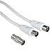 Produktbild Hama Antennenkabel m/f mit adapter M/M, 15 m, 75 dB, 1 Stern, weiß